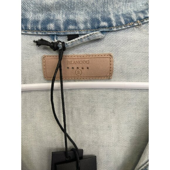 Blank NYC Oversized Denim Chambray Shirt Jacket  Size Small - Picture 8 of 8